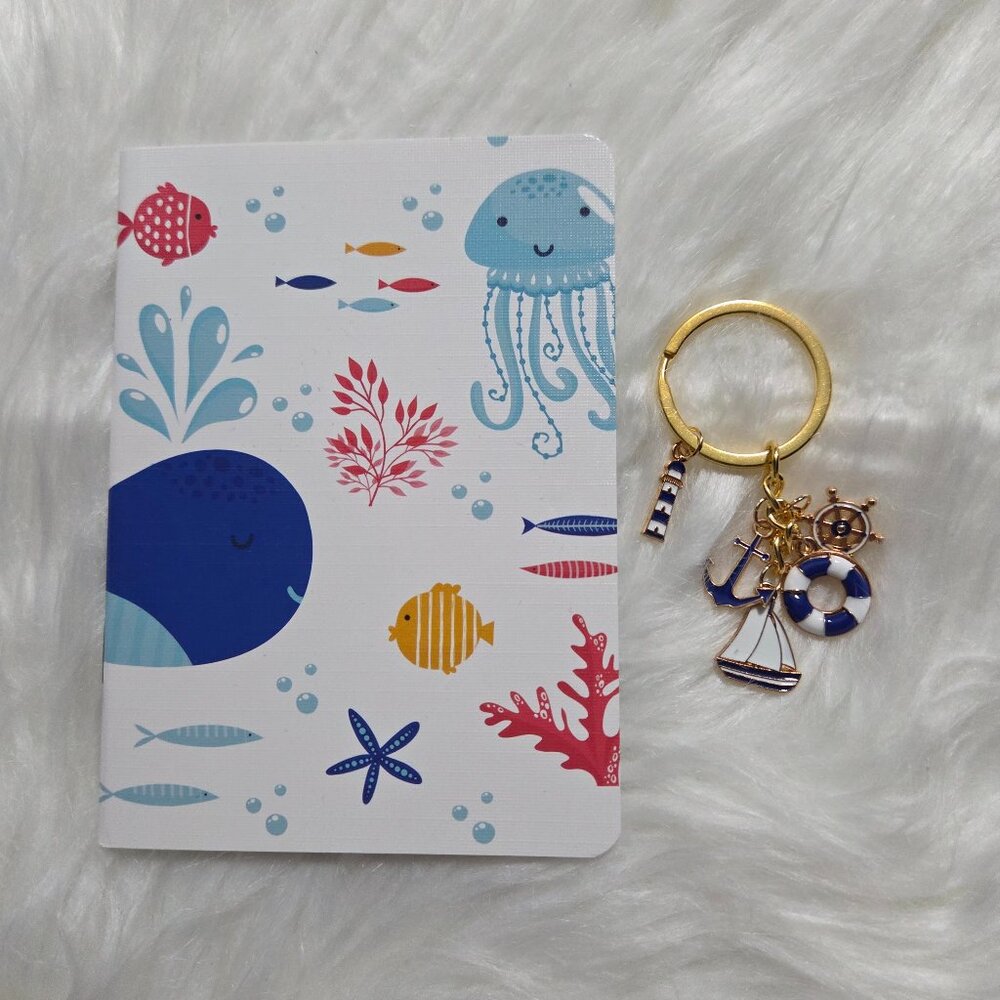 Nautical Keychain/Mini Notebook Set
